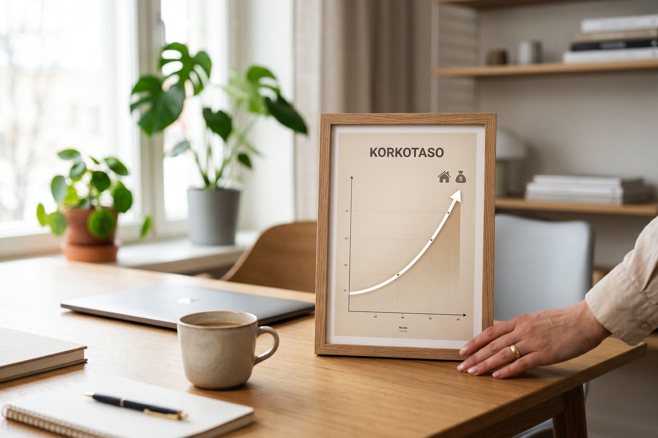 Korkojen nousua kuvaava käyrä